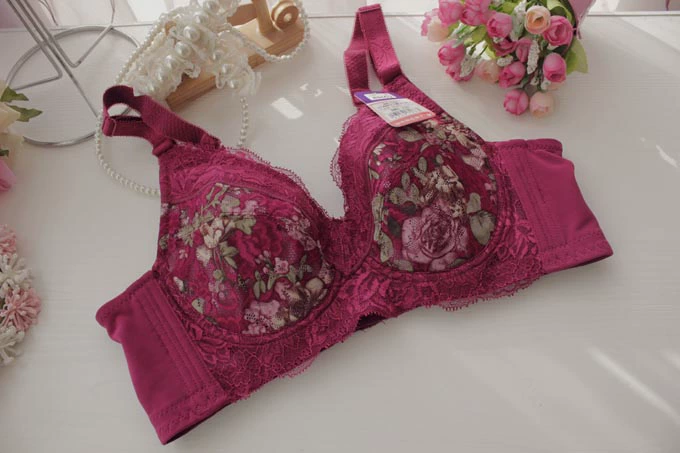 Kích thước lớn áo lót nữ bra bra bra 80-110CDEF ren hoa bên bộ sưu tập