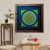 Nepal hand-painted thangka hanging paintings natural mineral pigments Tibet gold-plated six-character Mandala Mandala decorative murals