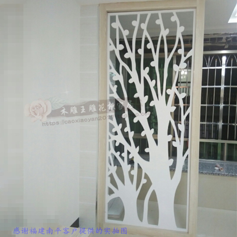 Modern Hair Chaetree Partition Hollowed-out Plate Density Board Flower Lattice Flowers Board Living-room With Treasure Tree Xuanguan Carved Flower Screen