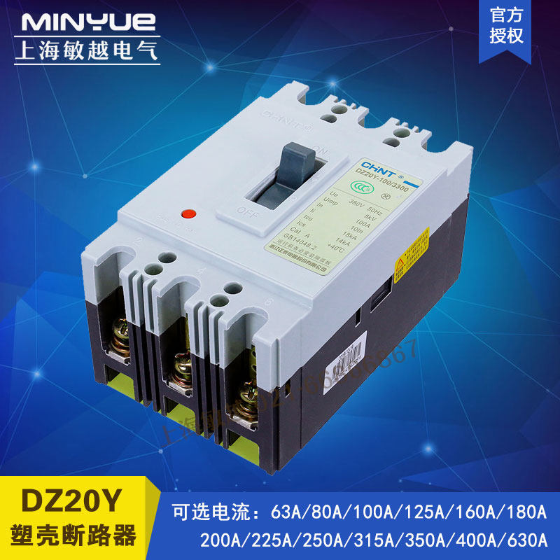 Zhengtai plastic shell circuit breaker DZ20Y-100 225400630 3300 63A80A100A125A200A