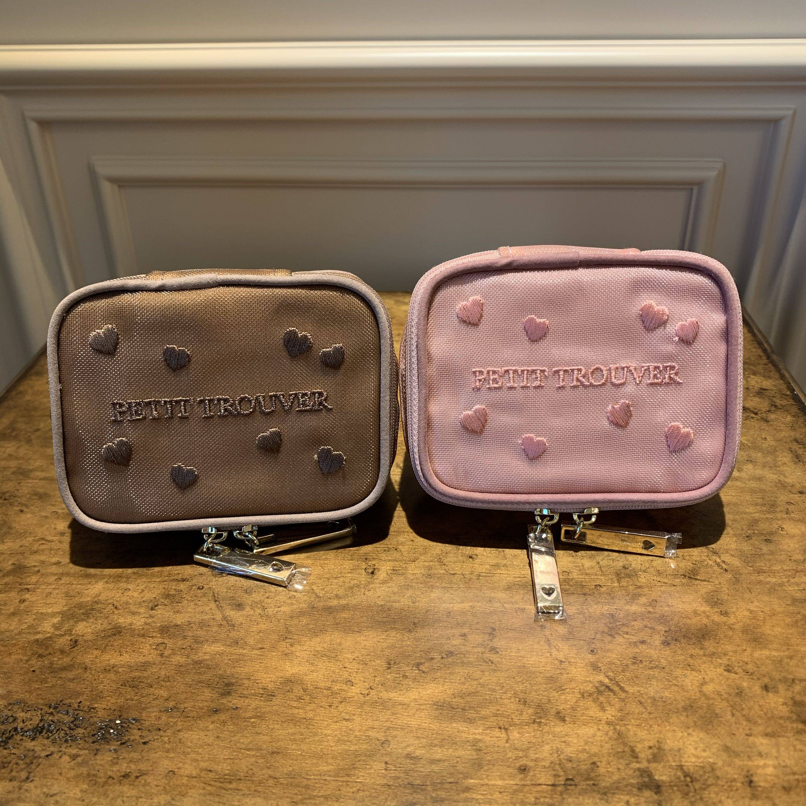 PETIT TROUVER fairy love embroidery mesh versatile small jewelry bag travel accessory storage bag