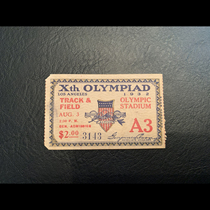 N91 - 1 1932 Los Angeles Olympic Games Athletics Tickets Tickets for Sports
