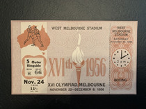 A0001 1956 Boxing Tickets for the Summer Olympics in Melbourne Australia