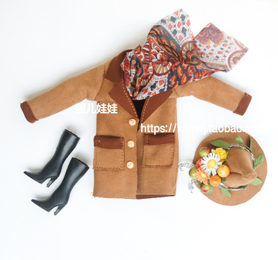 taobao agent Doll new autumn and winter clothing 22 28 30cm6 points 8 points for doll clothing coat coat leather jacket suit