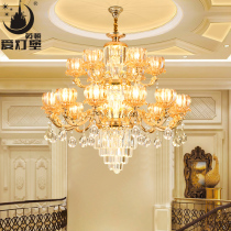 Love lamp Castle European living room crystal chandelier atmospheric luxury duplex staircase Villa Hotel lobby custom lamps