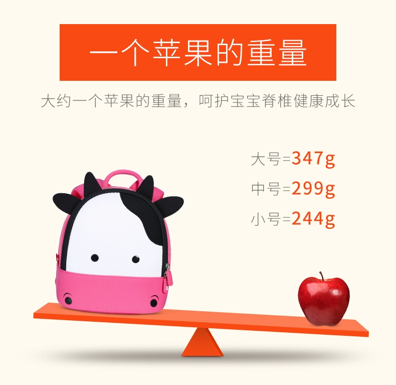 Nuohu mẫu giáo túi bé gái dễ thương công chúa ba lô ánh sáng bé trai 1-3-5 tuổi - Túi bé / Ba lô / Hành lý