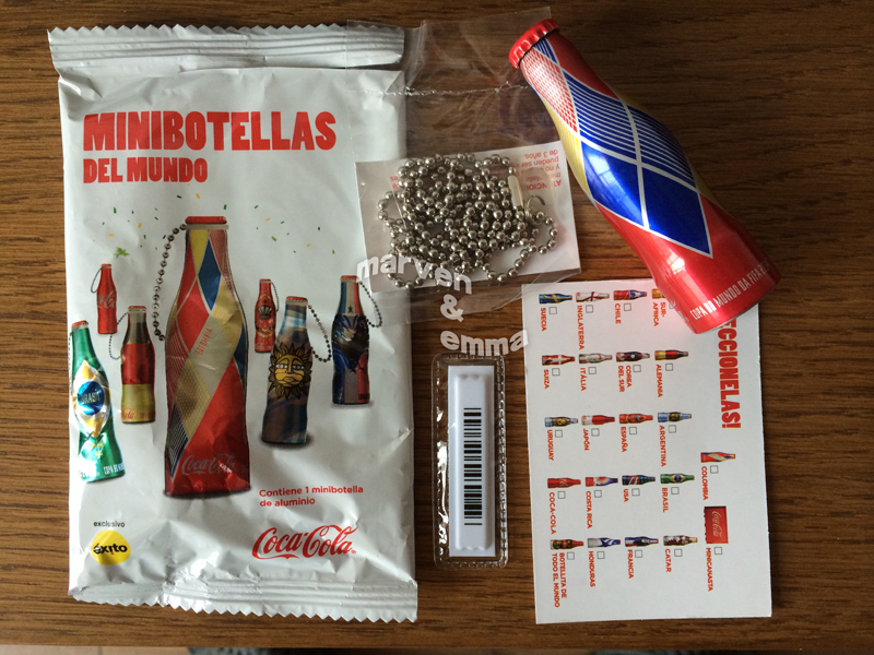Colombian Coca-Cola Collection 2014 World Cup Mini Aluminum Bottle Collection