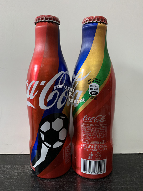 Coca-Cola Venezuela 2010 World Cup Theme Commemorative Aluminum Bottle Collection (Special Offer)