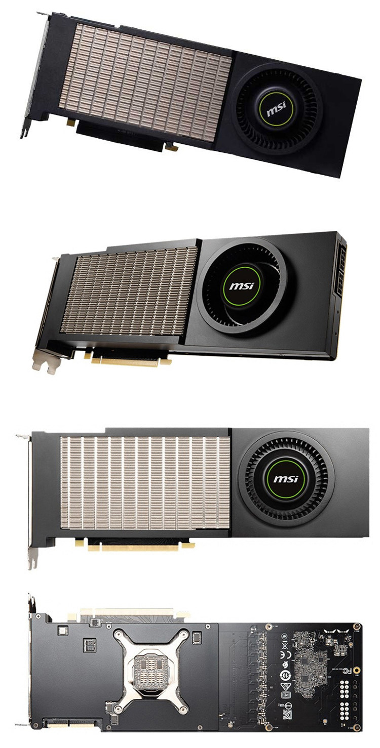 Видеокарта msi微星rtx3080 10g公版涡轮双槽显卡超算ai渲染 单涡扇 尾部供电