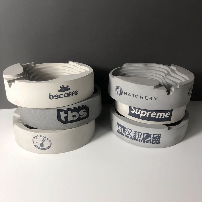 Cement Creativity Clear in Minjuku KTV Hotel Restaurant Internet Café Nordic Industrial Wind Gift Tobacco Ashtray LOGO Custom