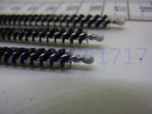 长约10cm 直径约4mm 细小 管道刷 小型 硬毛 塑料 毛 试管刷