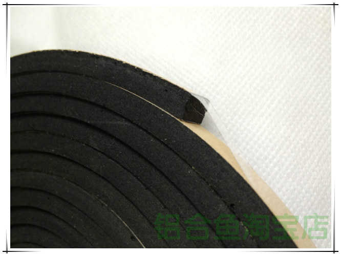 Black EVA single-sided sealing strip shockproof buffer foam sponge adhesive tape 6mm thick * 4cm wide * 5M long