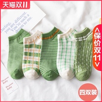 Socks daughter childrens socks summer thin color college style shallow boat Socks girls low-help big children cotton socks