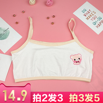 Hair Development Period Students Underwear Harness Vest Pure Cotton Smeared White Cartoon Cute Lady Ebud Rice Big Boy Bra