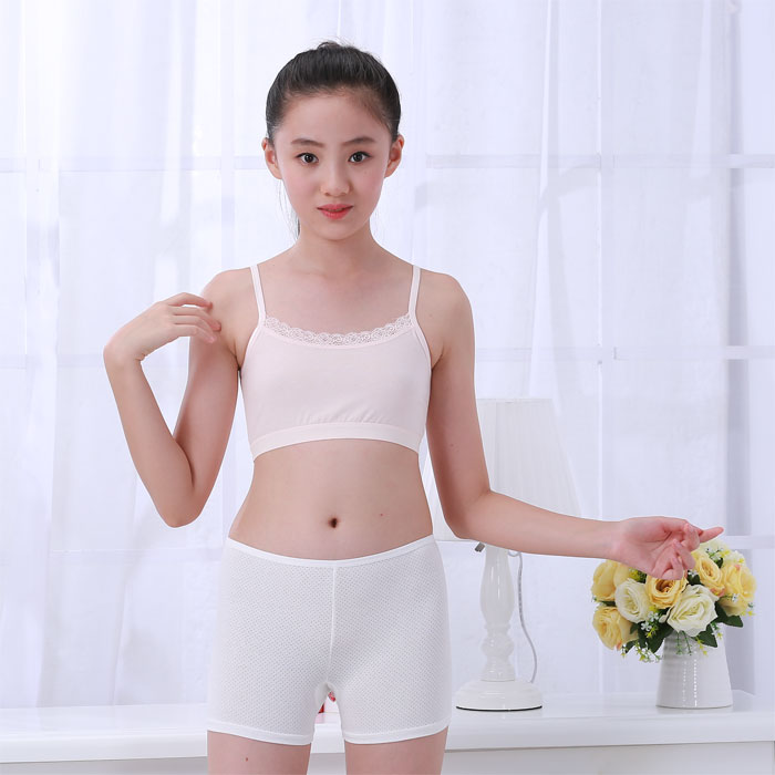 Cô gái nhỏ vest 8-12 tuổi phát triển đồ lót sinh viên tinh khiết bông bông sling bôi nhọ ngực con lớn áo ngực cô gái của phụ nữ.