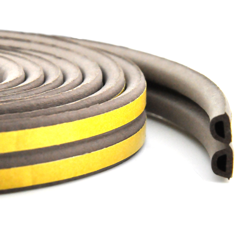 Door and window sealing strip Wooden door seam sound insulation strip Window windproof insulation warm anti-theft door frame anti-collision rubber strip Self-adhesive type