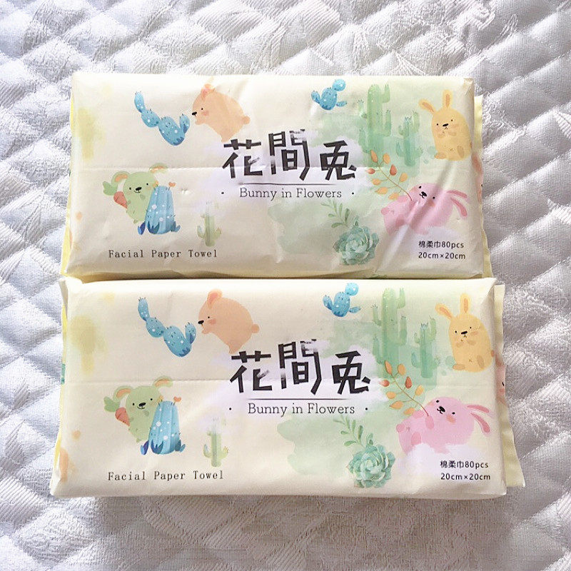 Hairy Hokkaido MM Flowers Rabbit Rabbit Dry and wet cotton soft face towels series