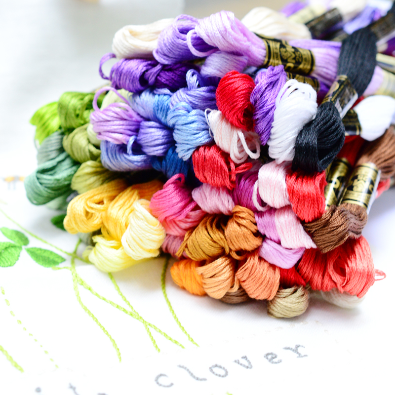 French DMC embroidery thread commonly used new 60-color suit Aoki Kazuko Japanese embroidery flower and grass embroidery novice entry