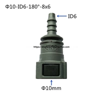 D10-ID6 Ống nhiên liệu ô tô Kết nối nhanh Bộ lọc Bộ lọc Kết nối Nữ Kết nối Nữ - Sửa đổi ô tô chổi rửa xe oto