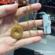 Hong Kong Chow Sang Sang Exclusive Store Oriental Ancient Traditional Gold Necklace with Diamonds, Symbolizing Wealth, 95752N
