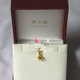 Hong Kong Chow Tai Fook counter genuine 999.9 pure gold double ring gold small bell pendant bracelet and anklet