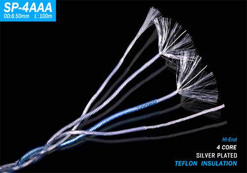 German Yarbourg Yarbo Yabao SP-4AAA Toulon pure copper silver plated 4-core braided horn line signal line