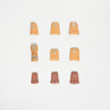 Japan imported cowhide thimble finger cover flat top sewing ring sewing DIY tool anti-pinch hand