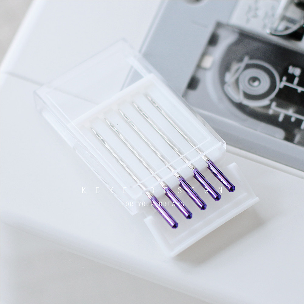 Zhen Shan Mei Household Sewing Machine Imported Needles Blue Needles Purple Needles for Knitting Elastic Material Anti-Jump Stitch