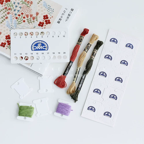 Французская вышивательная инструмент DMC Cross -Embroidered Paper Paper Poard Пластина 20 таблеток на сумку
