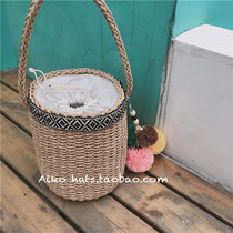 ◆ AIKO ACC ◆ Ingenuity customization-parent-child pop style handmade wool ball carrying basket