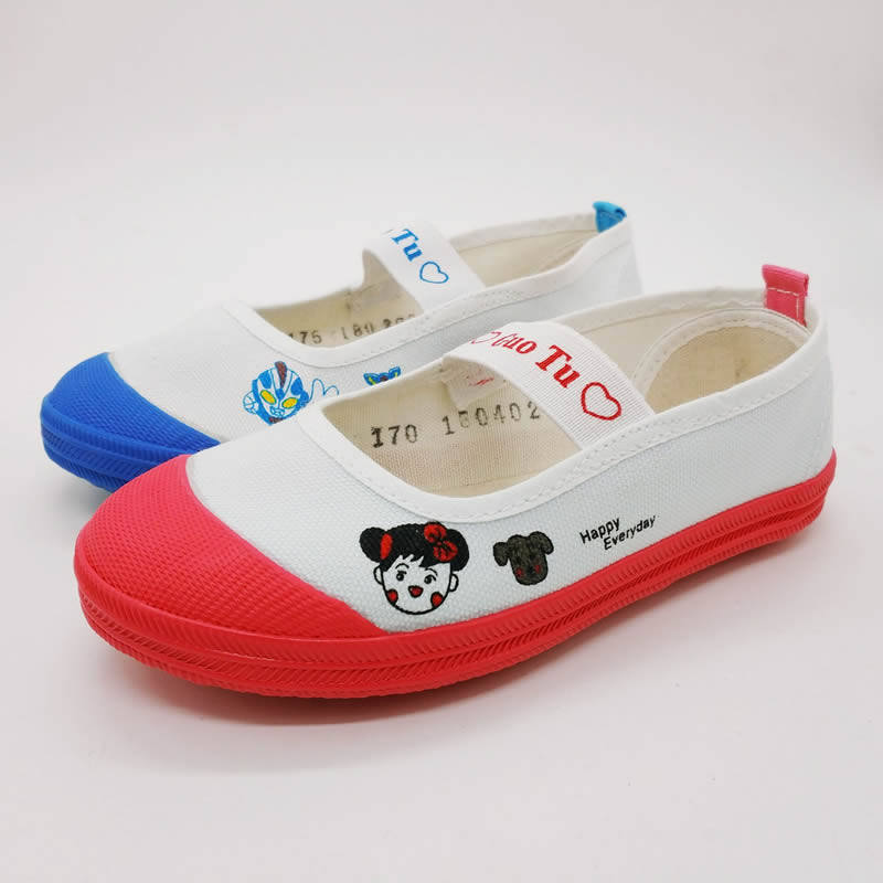 Kindergarten Dance Shoes Red Head Lanhead Child Shoes Canvas Shoes 61 Children White Boy Girl White Indoor Shoes-Taobao