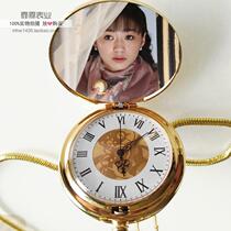Customized music pocket watch engraving photo birthday and Valentine’s Day gift