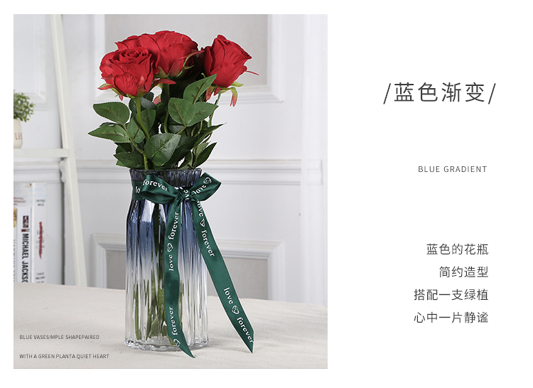 Sáng tạo đơn giản bình thủy tinh nhỏ thủy tinh tươi bình thủy tinh Trang chủ cắm hoa để bàn con lắc - Vase / Bồn hoa & Kệ chậu sứ mini