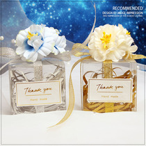 Small luxury transparent sugar box pvc empty box wedding candy box creative wedding romantic Korean candy box small European style