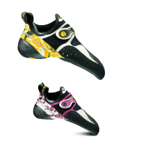 la Sportiva Classic Rock Climbing Shoes Solution Yellow Maple Purple Maple Old clear cabin