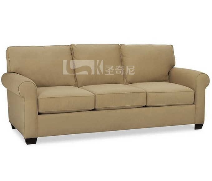 [Saint Cini] Carmen ba chỗ ngồi sofa Vải sofa chenille xương cá chéo đơn sắc vải lớp E