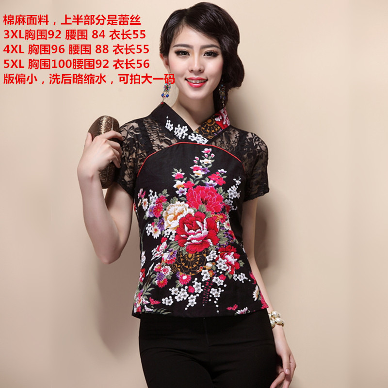  4XL+Dark blue blue peony top   + $3.93 