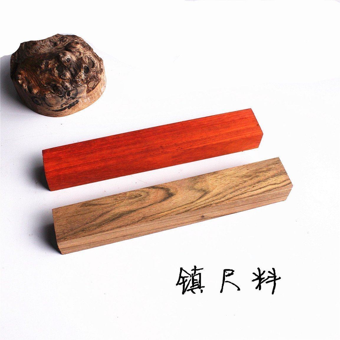Red wood town ruler engraving stock DIY handmade town paper stock with small stock axe head handle African purple sandalwood beech wood Mexico