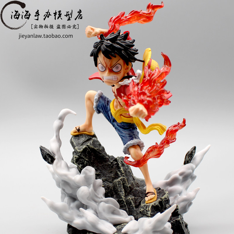 Sea thief King GK Dream PT Fire Boxing Road Flying Battle Scenario Q Version Small Handout Joint Model Statue Pendulum 