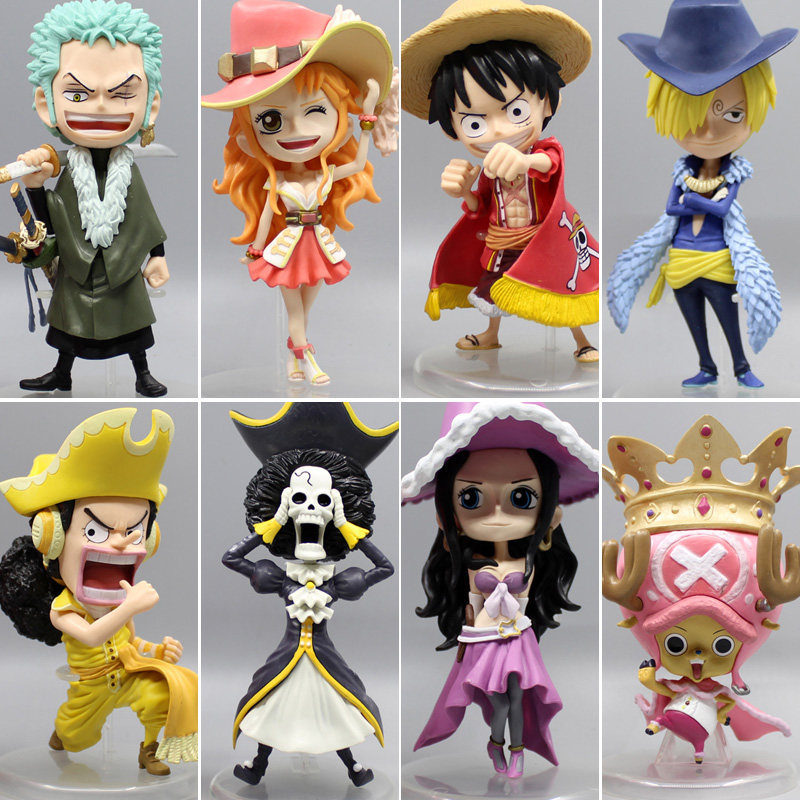 Sea Thief King 15 Anniversary Q Edition Grass Hat Regiment 9 Man RuffsolonjoBarclip Doll Machine Model Model