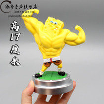 Muscular Popant Popants Pie Star GK Creative Spoof Gym Handmade Statue Model Tabletop Ornaments