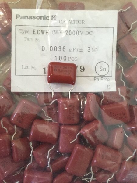 Panasonic original CBB film capacitor-ECWH362 2 0KV (2000V) pin 15MM capacitor