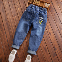 Boy Cowboy 2020 New Spring and Autumn Fashion Handsome Long Pants Childrens Dress Korean Stretch Little Boy Leisure