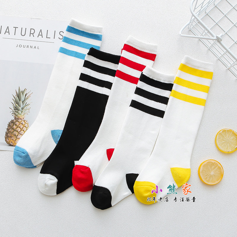 Children Socks Cotton Socks Cotton Socks socks Three bars Over Knee Socks 2019 Spring and Autumn Baby Day Students Dance Socks-Taobao
