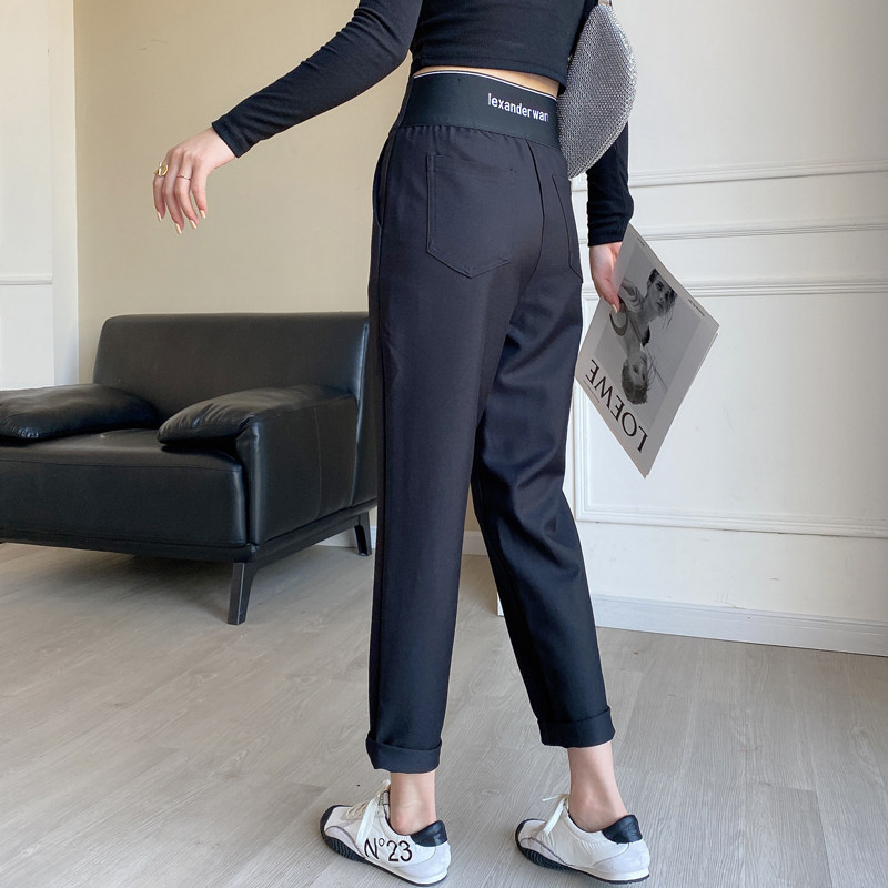 European Standing Pants 2022 Summer thin section High waist Western Pants Woman Pituality Tightness Waist West Pants Women Small Feet 90% Pants