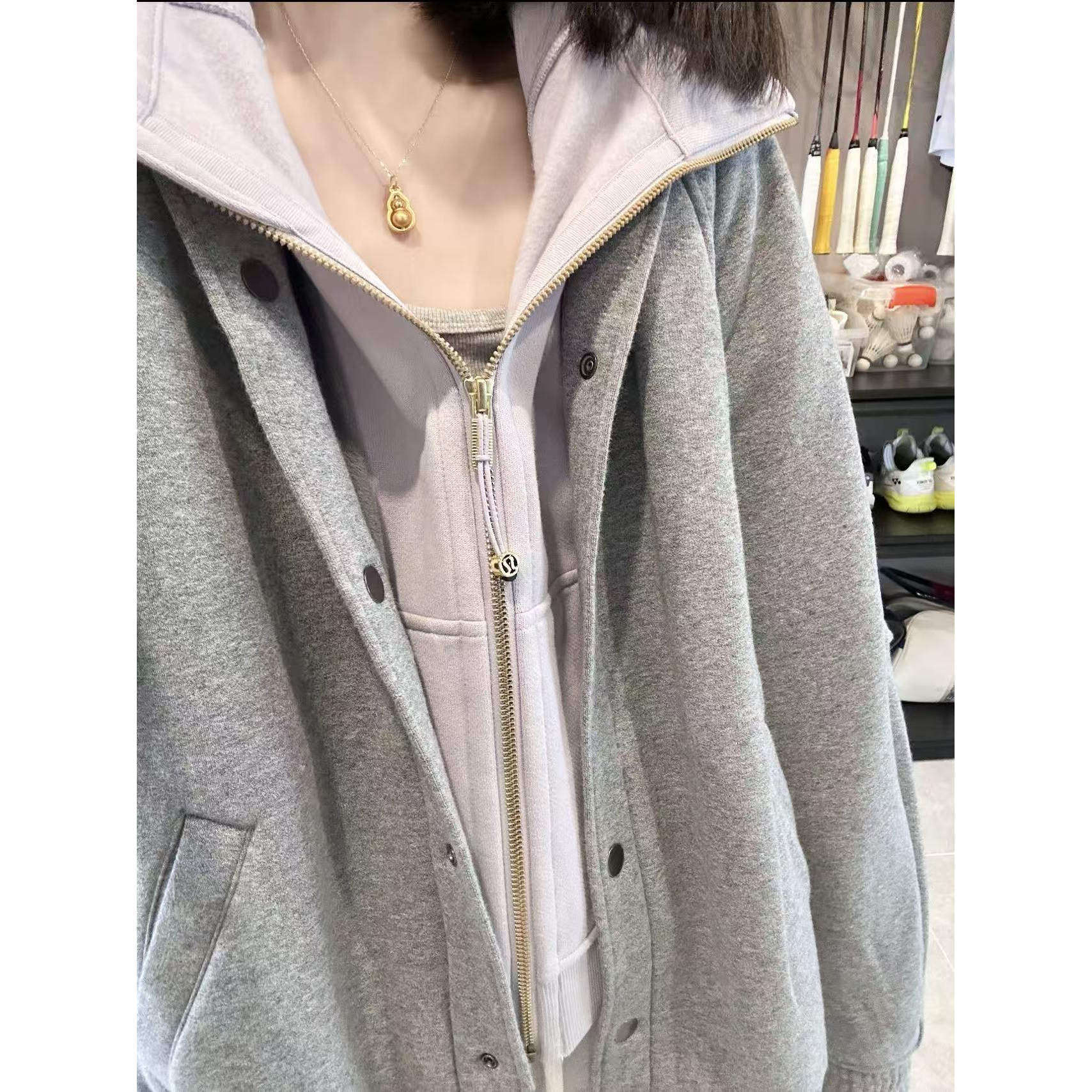 菜鸟*lululemon scuba oversized varsity jacket plush棒球服评价- 淘宝网