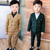 Childrens suits mens suits childrens Korean version of handsome baby suits shirts three-piece Mens baby dress tide