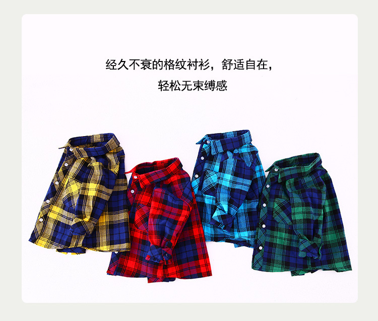 Mang mùa xuân 2020 trẻ em mới mùa xuân và Plaid Shirt Thu Boys dài tay áo đan len bông ve áo mùa thu váy.