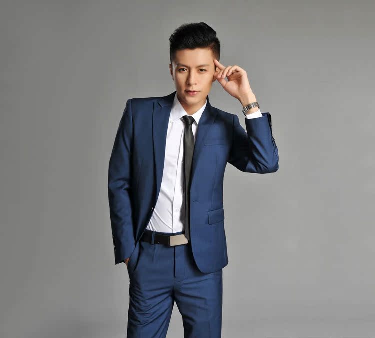 2018 bộ đồ mới phù hợp với bộ đồ đỏ kinh doanh bình thường tự tu nam phù hợp với bộ đồ màu xanh mỏng áo vest dạ nam