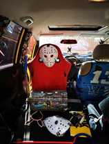 Japanese JDM car style beast bloody rabbit Osaka ring line Sky violation interior pendant modified mask